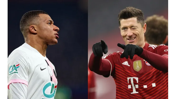 Kylian Mbappé y Robert Lewandowski.