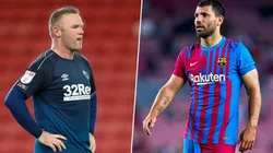 Wayne Rooney y Sergio Agüero, dos de los que anunciaron su retiro.