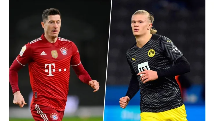 Robert Lewandowski y Erling Haaland, de los que más festejaron en 2021.