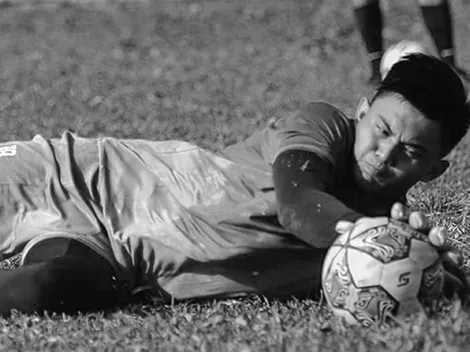 Imágenes sensibles: murió un arquero tras un golpe en la cabeza