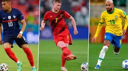 Kylian Mbappé, Kevin De Bruyne, Neymar
