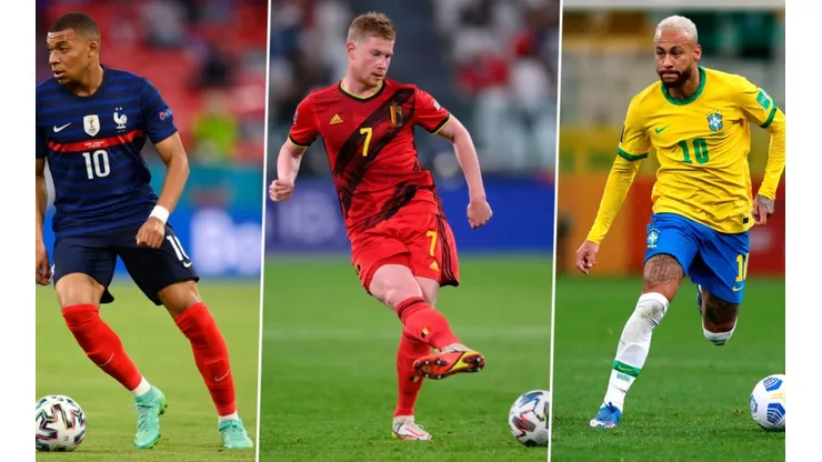 Kylian Mbappé, Kevin De Bruyne, Neymar