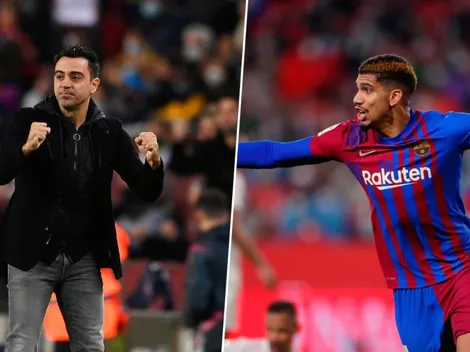VIDEO | Araújo se elevó para el gol de Barcelona y Xavi lo festejó con locura