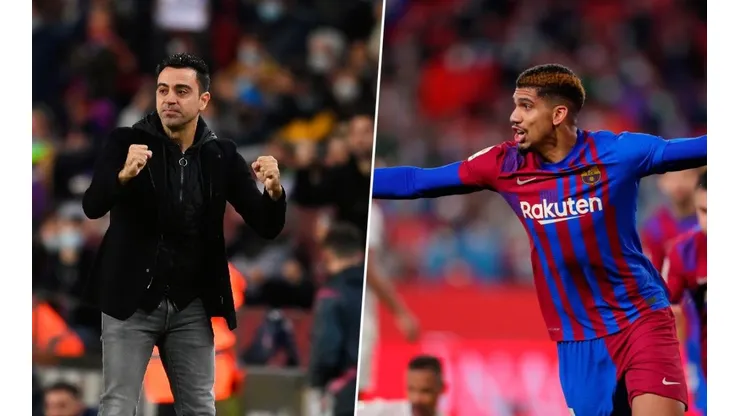 Xavi estalló ante el gol de Araújo.