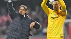 Inzaghi y Handanovic, en Inter.