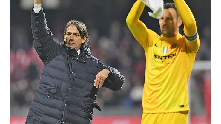 Inzaghi y Handanovic, en Inter.