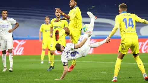 Karim Benzema no pudo vulnerar el arco de Cádiz.