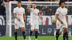 Festejo de gol de Rakitic.