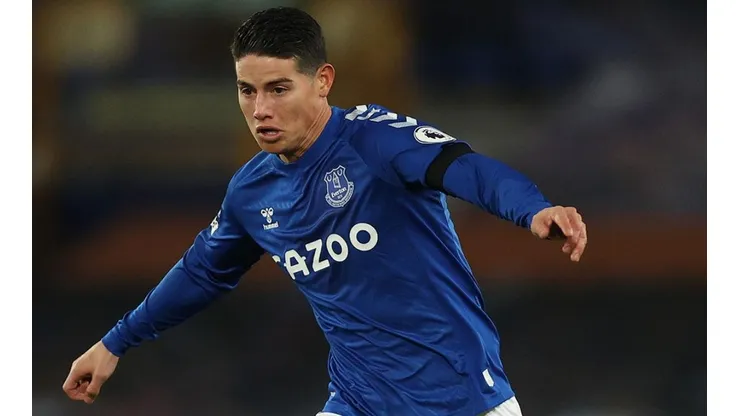 James Rodríguez con Everton.