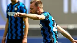 Eriksen en acción con Inter.