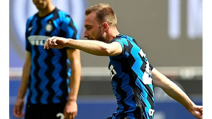 Eriksen en acción con Inter.