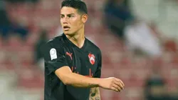 James Rodríguez en acción con Al-Rayyan.