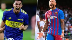 Cristian Pavón y Memphis Depay.