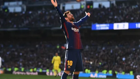 Lionel Messi en el Santiago Bernabéu.