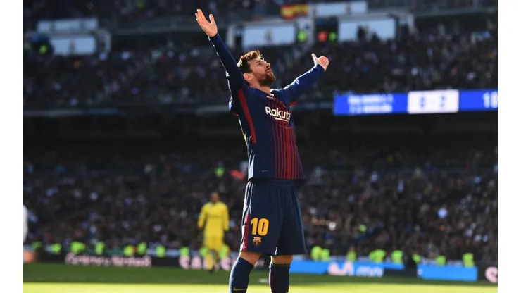 Lionel Messi en el Santiago Bernabéu.