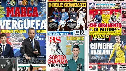 Las portadas de los medios tras el escandaloso sorteo de octavos de la Champions.