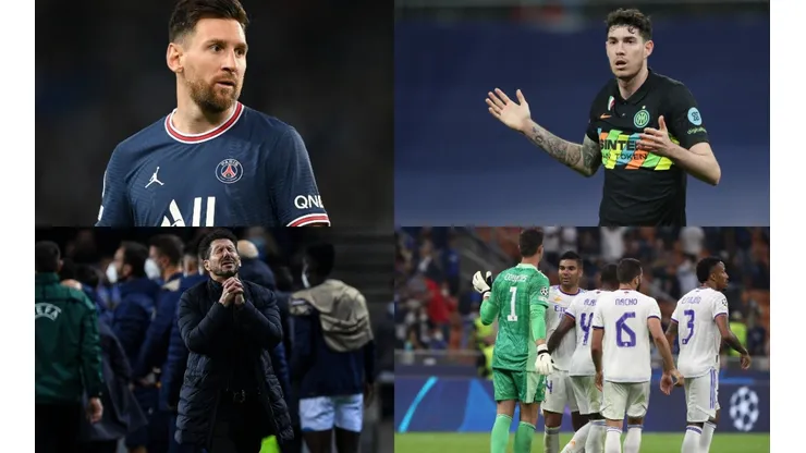 Lionel Messi y algunos de los protagonistas de los octavos de final de la Champions League.