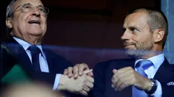 Florentino Pérez y Aleksander Ceferin, presidentes de Real Madrid y UEFA.