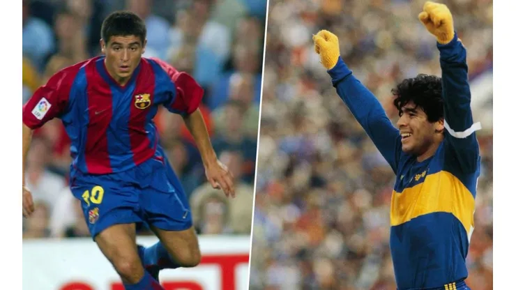 Juan Román Riquelme y Diego Armando Maradona.