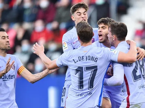 Polémica en El Sadar: la mano de Busquets en la jugada del segundo gol de Barcelona