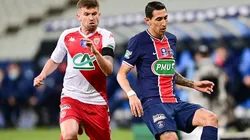 Acción de juego de PSG y Mónaco.