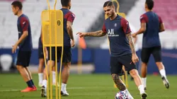 Mauro Icardi en un entrenamiento del PSG.