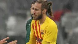 Mingueza en acción con Barcelona.