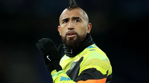Vidal en acción con Inter.