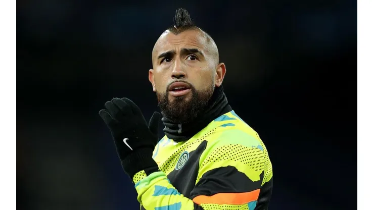 Vidal en acción con Inter.