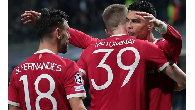 Manchester United en festejo de Champions.