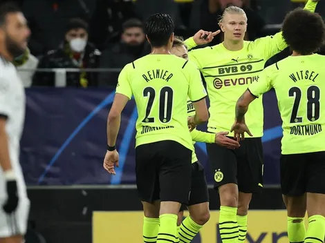 Haaland marcó doblete con Dortmund que goleó a Besiktas, pero jugará Europa League