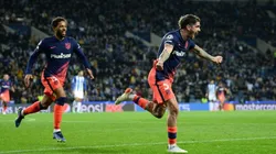 El festejo de Rodrigo de Paul para sentenciar la clasificación de Atlético de Madrid.