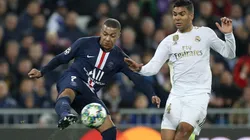 Mbappé y Casemiro en la Champions League, 2019.