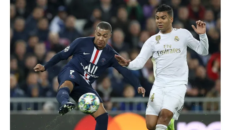 Mbappé y Casemiro en la Champions League, 2019.