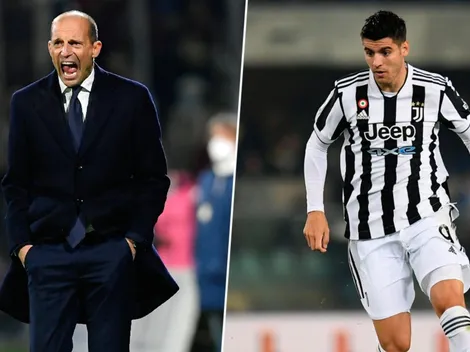 Estalló: la bronca de Allegri con Morata en el partido contra Genoa