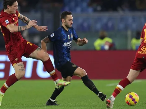 Hakan Calhanoglu anotó golazo Olímpico, con Inter, en casa de Roma