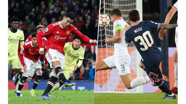 Ronaldo y Messi en sus recientes goles antes grandes ingleses.