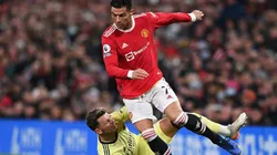 Cristiano Ronaldo en acción con Manchester United.