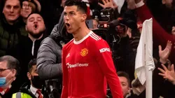 CR7 en festejo de gol con Manchester United.