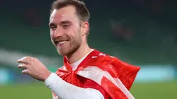 Christian Eriksen en un encuentro con Dinamarca.