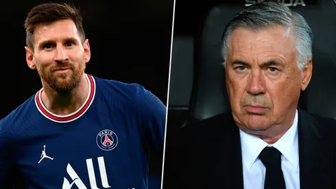 Lionel Messi y Carlo Ancelotti.