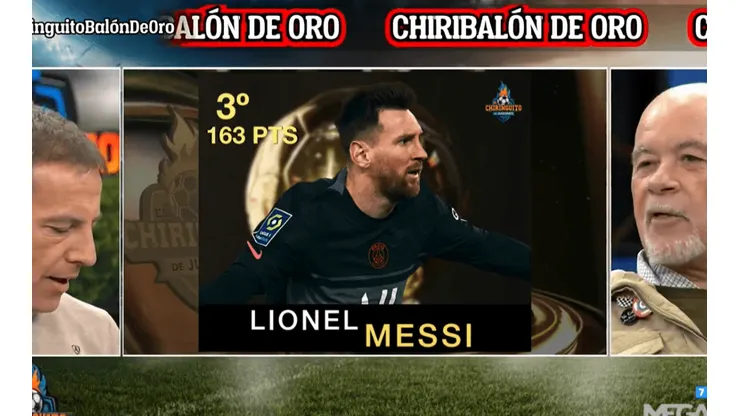 Messi quedó tercero en el Chiribalón de Oro.