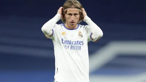 Luka Modric en acción con Real Madrid.