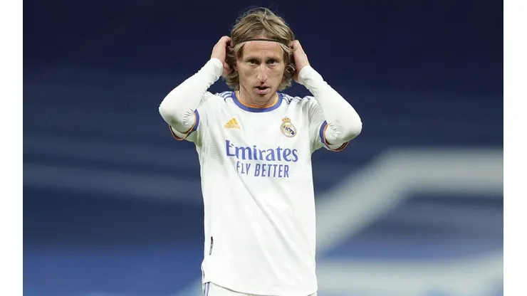 Luka Modric en acción con Real Madrid.
