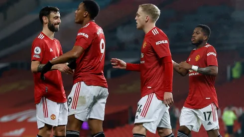 Jugadores del Manchester United.