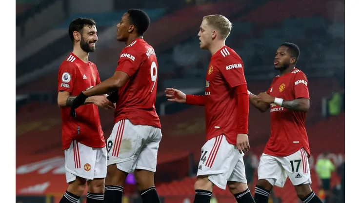 Jugadores del Manchester United.