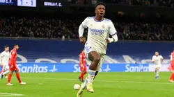 Vinicíus celebrando uno de sus goles con Real Madrid.