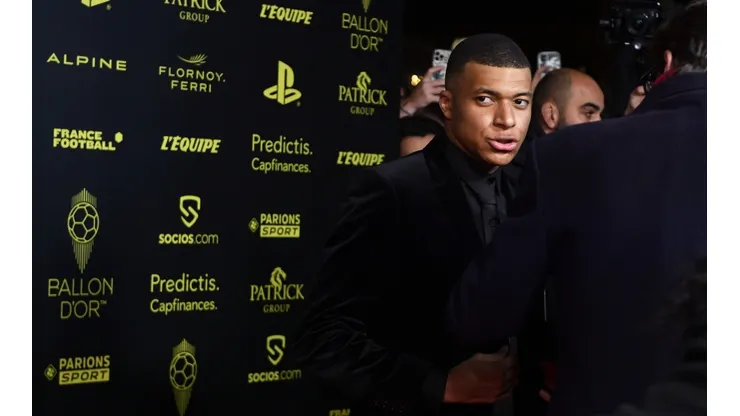 Kylian Mbappé en la gala del Balón de Oro.