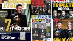 Las portadas de los medios tras el séptimo Balón de Oro de Lionel Messi.