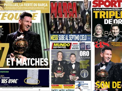 Las portadas de los medios tras el Balón de Oro de Lionel Messi